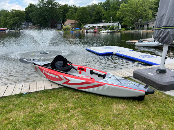 10ft Foldable Inflatable blow up kayak 1-person inflated land