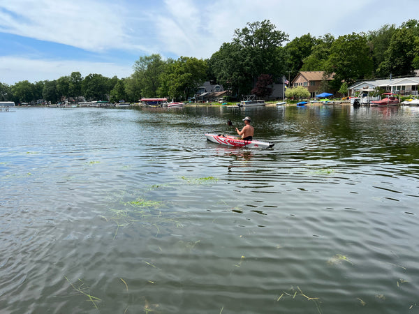 10ft Foldable Inflatable blow up kayak 1-person in water lake