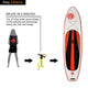 Inflatable blow up paddle board with 3-piece paddle dual action hand pump
