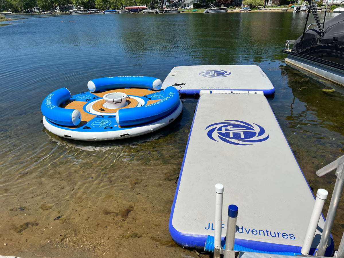 Foldable inflatable blow up swim mats rafts party lounges – JLF Adventures