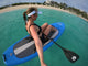 Inflatable blow up paddle board with high back kayak seat sit-on-top ocean