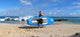 Inflatable blow up paddle board with high back kayak seat carry strap ocean