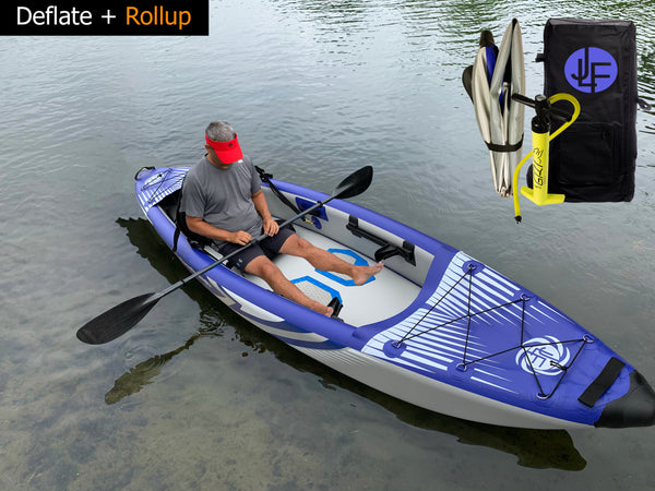 11ft Foldable Inflatable blow up kayak 1-person deflated