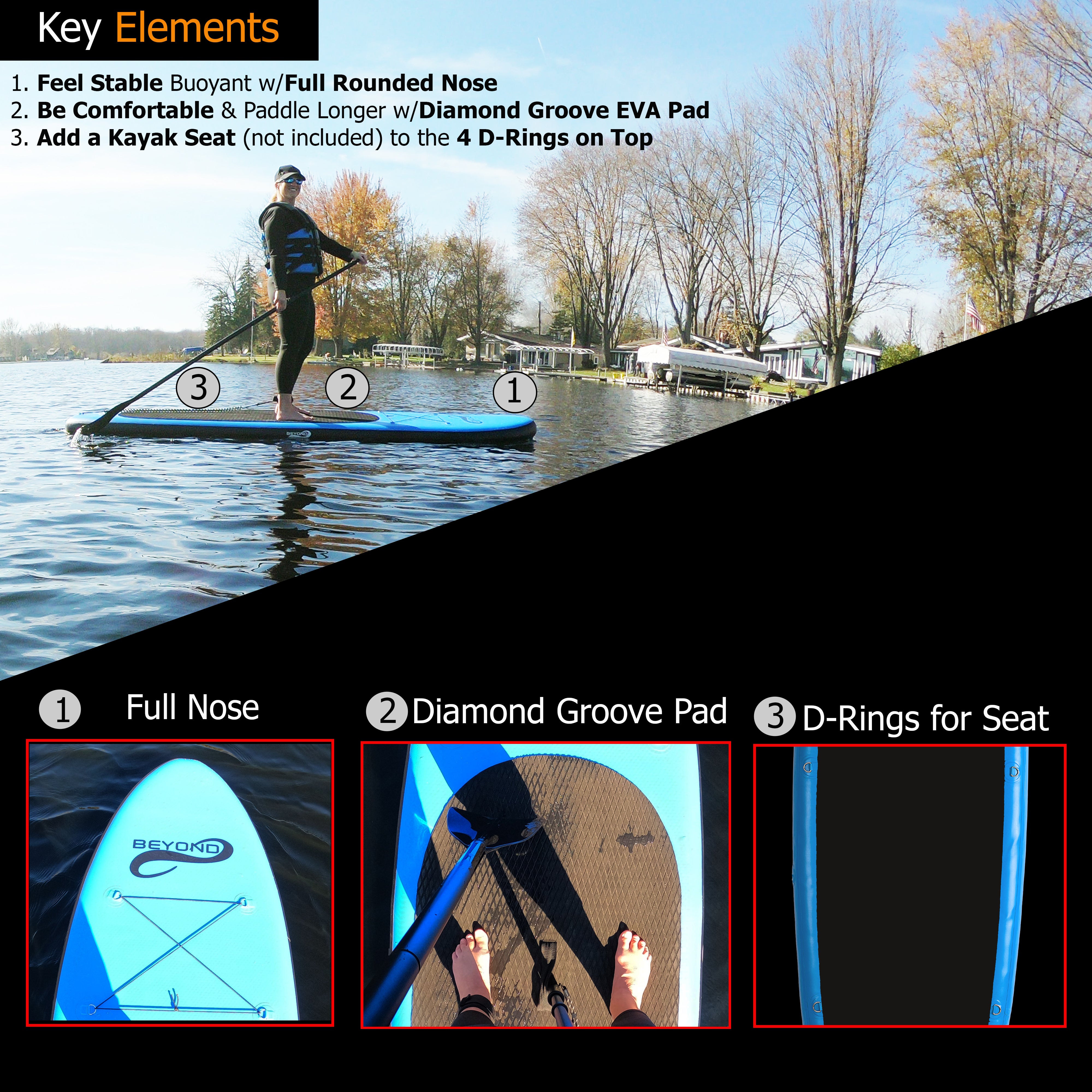 BEYOND JLF 10FT+6IN Inflatable Stand Up Paddle Board Set – JLF Adventures