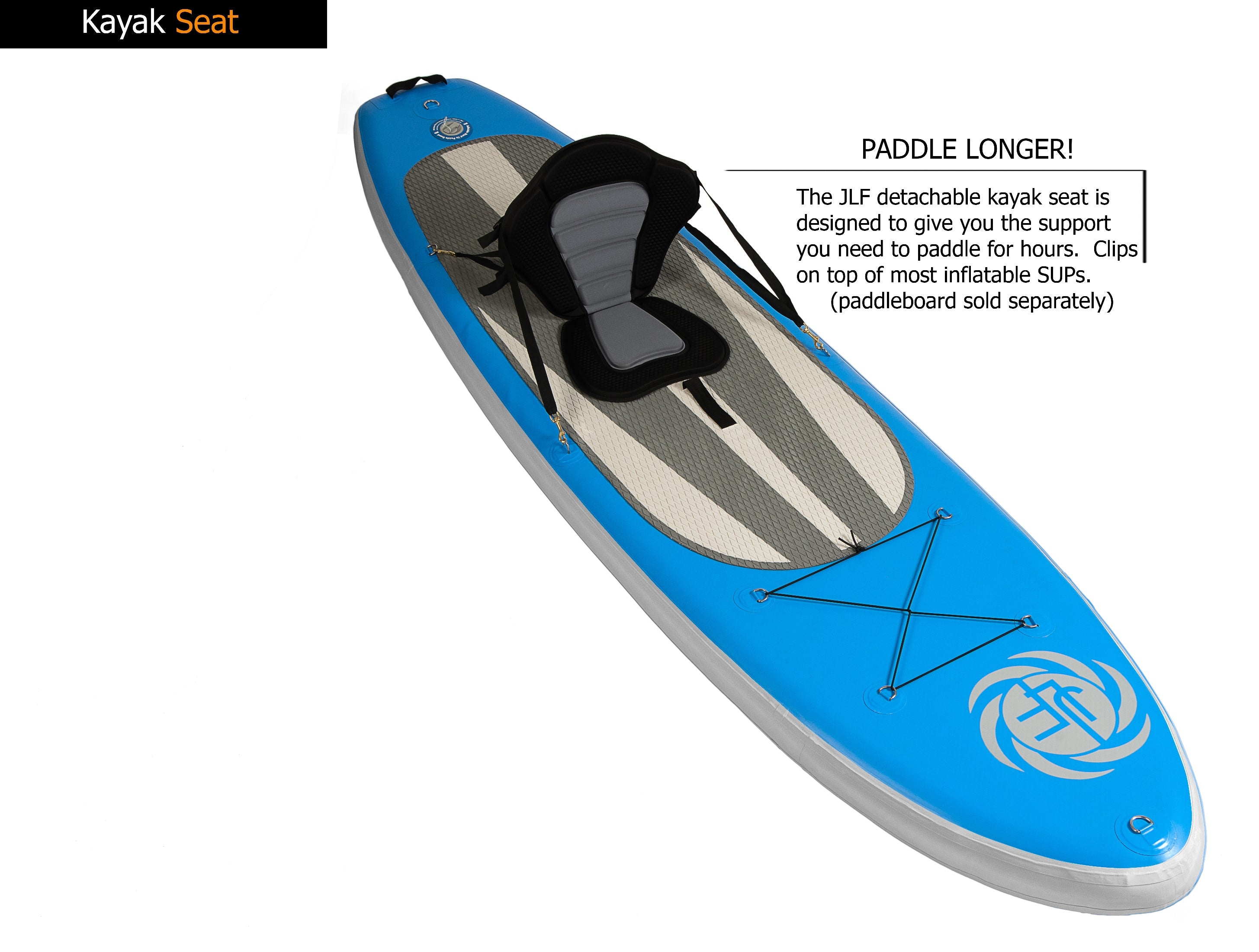 JLF Detachable SUP Kayak Seat, Adjustable, Cushioned Back Support