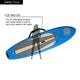 Inflatable blow up paddle board with high back kayak seat carry strap